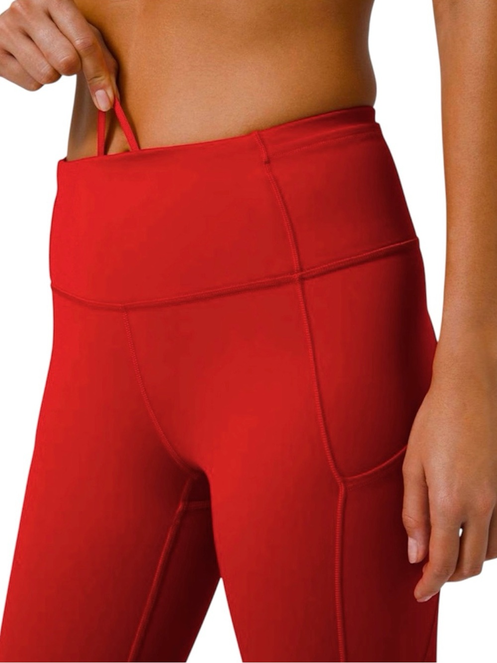 LULULEMON ATHLETICA Women’s Red Cropped Performance Leggings
